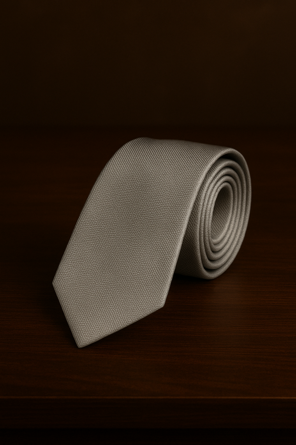 Corbata Plateada Brillante