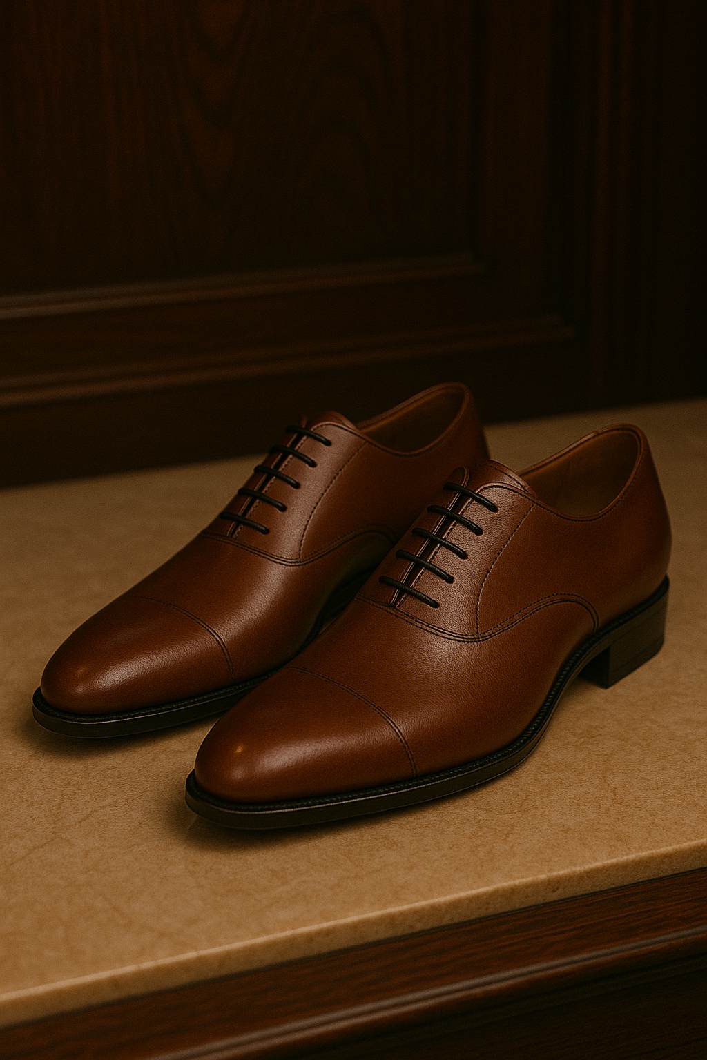 Zapatos Marrones Brillantes