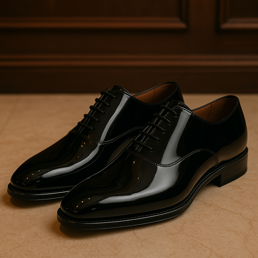 Zapatos Negros Charol Brillante